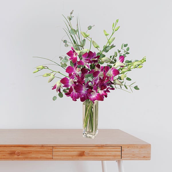 44 Dendrobium and Eucalyptus Bouquet