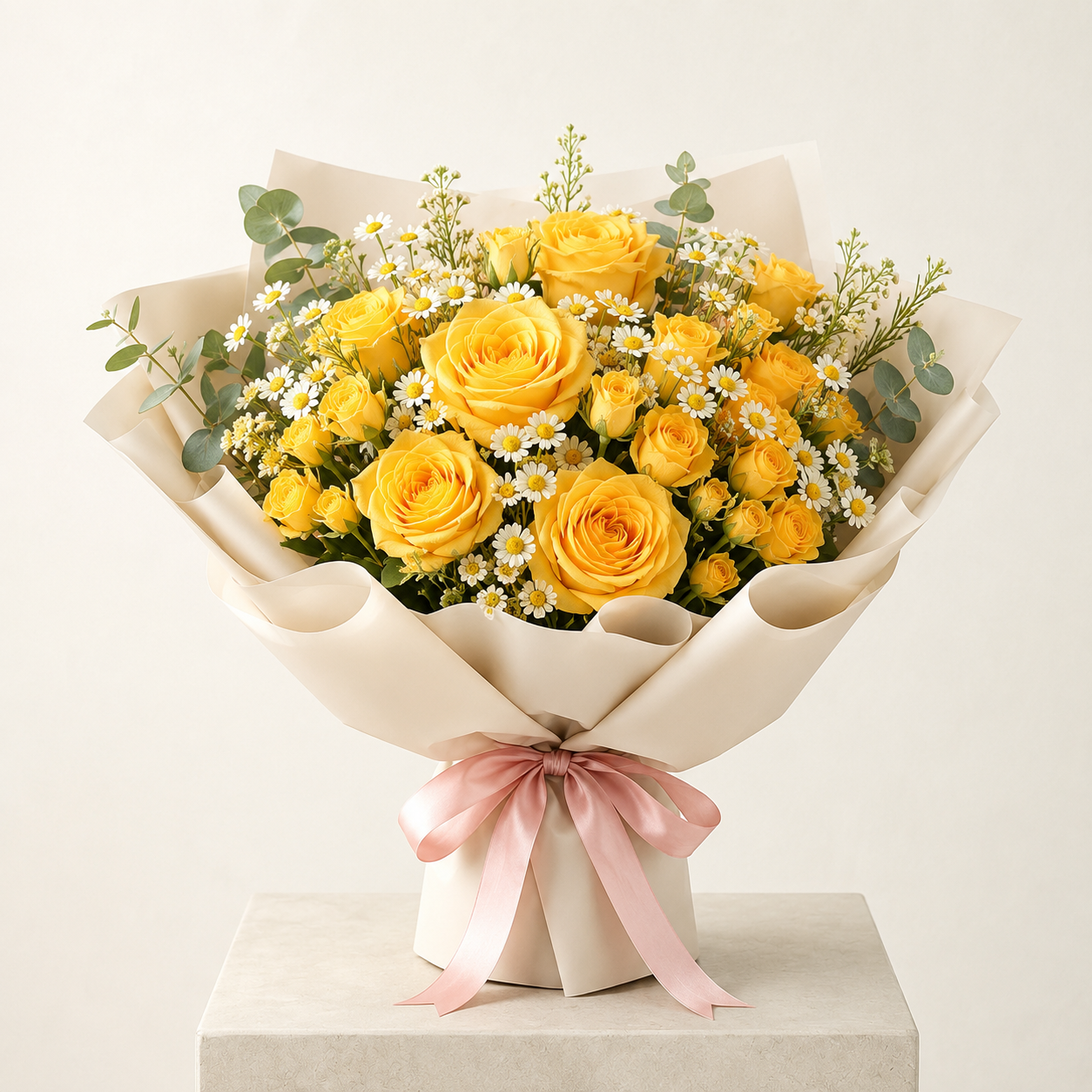 Sunbeam Yellow Rose & Daisy Bouquet