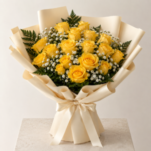 Golden Wishes 18 Yellow Rose Bouquet