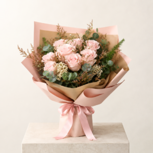Petite Blush 10 Baby Pink Rose Bouquet